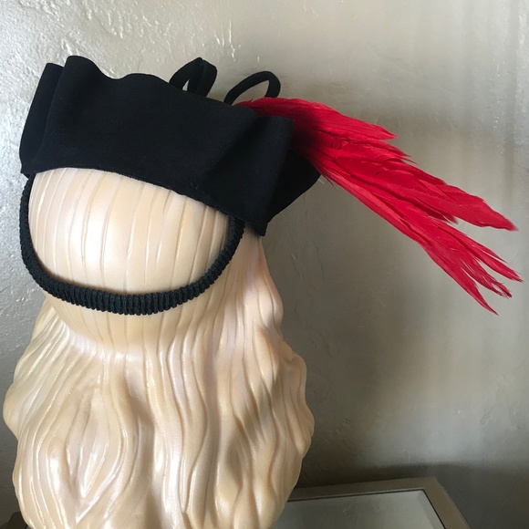 SHOWSTOPPER 1940s\' BLACK TILT FELT HAT - WIRED \